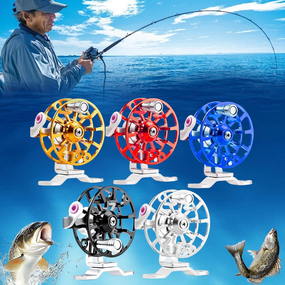 Ice Fishing Reel - Mini pełnometalowy kołowrotek wędkarski, przenośny kołowrotek